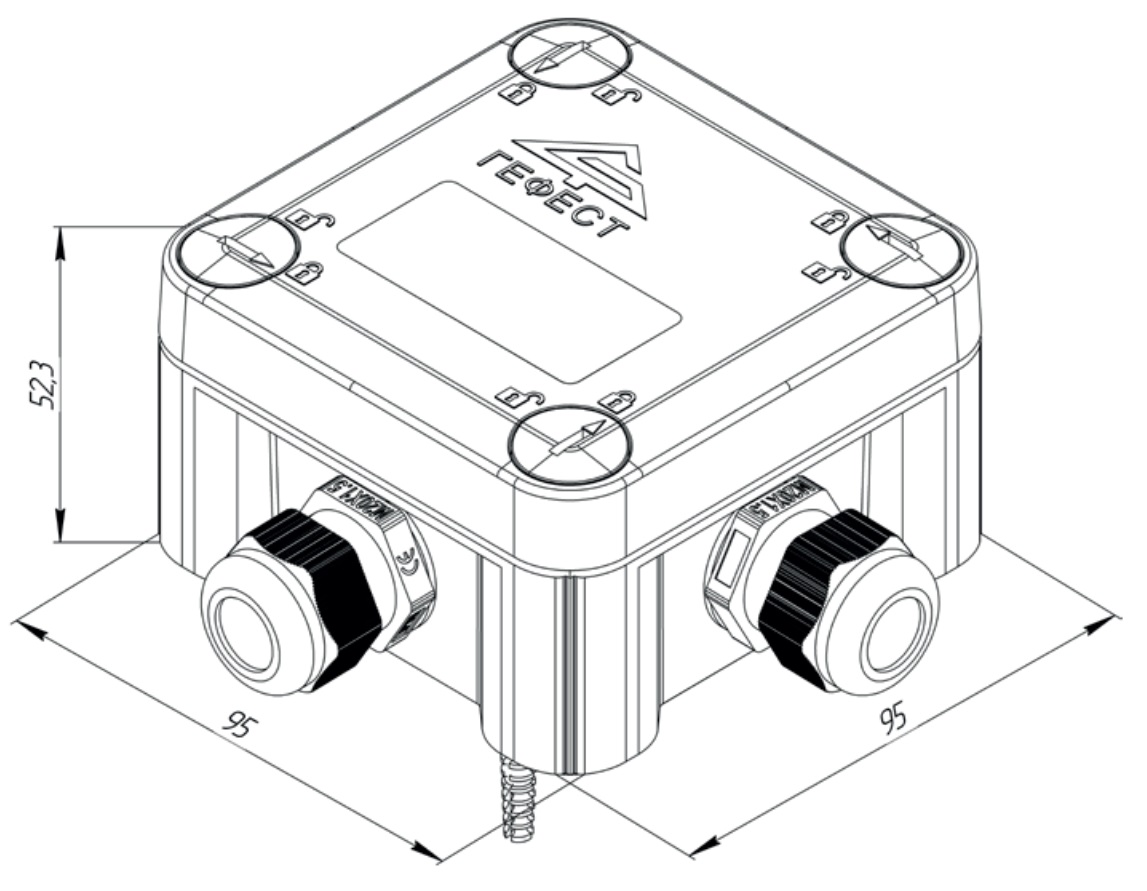 Коробка монтажная КМ-1010(П)-IP66(П6-12)