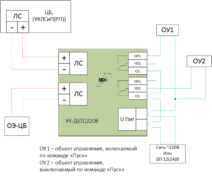 Ук вк 01 схема подключения